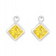 Cercei argint, Inima, Cristale Yellow, A4S23942