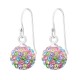 Cercei argint, Minge, Cristale Multicolor, A4S12995 Cercei argint, Minge, Cristale Multicolor, A4S12995