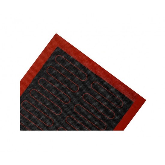Covoras microforat pentru copt eclere, foaie antiaderenta, 40x30 cm, 18 Eclere,  Maro, 397COF