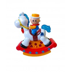 Cowboy pe cal, Balanseaza lumineaza si canta, Rosu, 17135SX