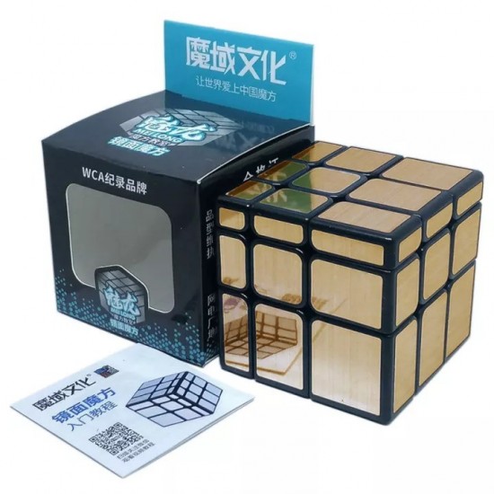 Cub Magic 3x3x3, Moyu MoFang JiaoShi MeiLong Mirror, Gold , 288CUB-1
