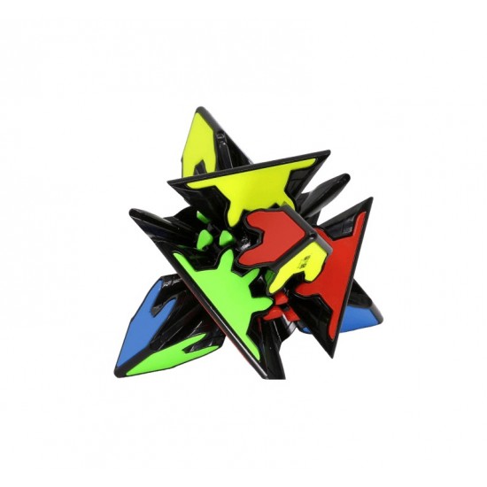 Cub Magic 3x3x3 QiYi Gear Pyraminx Speedcube, Black, 335CUB-1