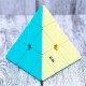 Cub Magic 3x3x3, QiYi Qi Ming Pyraminx Neon SpeedCube, Stickerless, 420CUB-1 