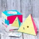 Cub Magic 3x3x3, QiYi Qi Ming Pyraminx Neon SpeedCube, Stickerless, 420CUB-1 