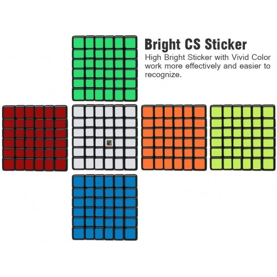 Cub Magic 6x6x6 Moyu MoFang Meilong, Black, 440CUB-1