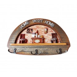 Cuier home sweet home, 3 agatatori, 36 cm, H40A7X Cuier home sweet home, 3 agatatori, 36 cm, H40A7X