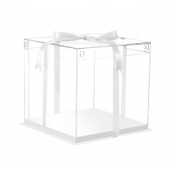 Cutie Toruti cu capac transparent  si baza din carton plastifiat solid si rezistent, 33x33 cm, 414COF
