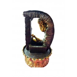 Fantana arteziana, cu buton On/off, Buddha,  bila si leduri, 40 cm, XL1923