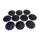 Forma pentru Savarine, Set 10 cavitati, Negru, 10 cm, 400COF