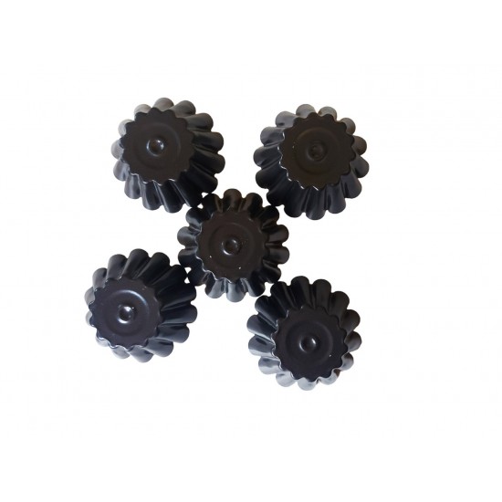 Forma pentru Savarine, Set 5 cavitati, Negru, 10 cm, 399COF