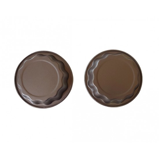 Forma pentru Tarte, Set 2 forme, Rotund, Maro, 10 cm, 404COF