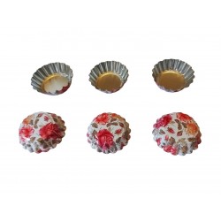 Forma pentru mini Tarte, Set 6 cavitati, Roz, 6.5 cm, 387COF