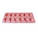 Forma silicon 12 cavitati, Diverse modele, Acadele din ciocolata sau Acadele din zahar, Roz, 26 cm, 312COF