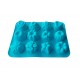 Forma silicon 12 cavitati, Pentru prajituri, Albastru, 32 cm, 229COF