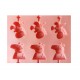 Forma silicon 12 cavitati, Peppa Pig si Dinosaur, Acadele din ciocolata sau Acadele din zahar, Roz, 26 cm, 246COF