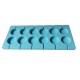 Forma silicon 12 cavitati, Rotund, Acadele din ciocolata sau Acadele din zahar, Albastru, 27 cm, 292COF