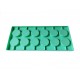Forma silicon 12 cavitati, Rotund, Acadele din ciocolata sau Acadele din zahar, Verde, 27 cm, 293COF
