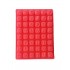 Forma silicon 48 cavitati, Litere, Pentru bomboane sau cuburi de Gheata, Rosu, 23 cm, 225COF