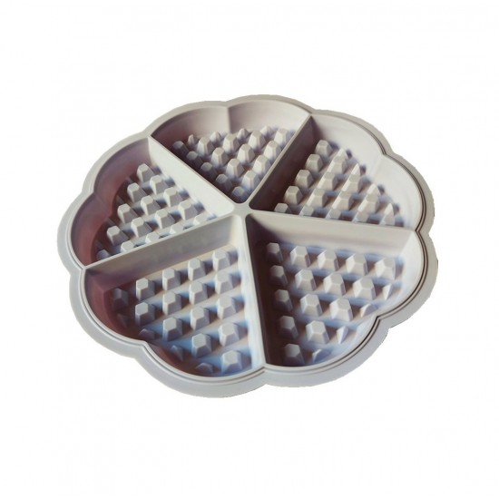 Forma silicon 5 cavitati triunghi, Pentru Grofe, Mov, 21 cm, 254COF