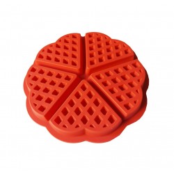Forma silicon 5 cavitati triunghi, Pentru Grofe, Rosu, 21 cm, 251COF