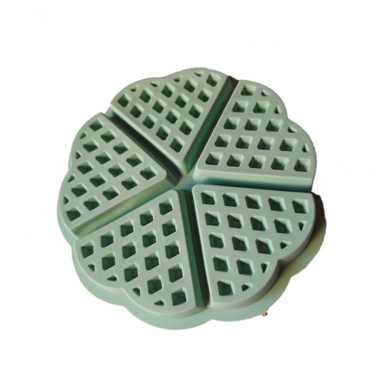 Forma silicon 5 cavitati triunghi, Pentru Grofe, Verde, 21 cm, 252COF