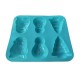 Forma silicon 6 cavitati, Turta dulce, Prajituri, Briose, Albastru, 29 cm, 273COF