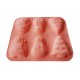 Forma silicon 6 cavitati, Turta dulce, Prajituri, Briose, Portocaliu, 29 cm, 271COF