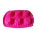 Forma silicon, Pentru prajituri, 6 cavitati, Roz, 29 cm, 343COF