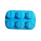 Forma silicon in forma de Ou, Pentru prajituri, Albastru, 6 cavitati, 26 cm, 339COF