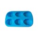 Forma silicon in forma de Ou, Pentru prajituri, Albastru, 6 cavitati, 26 cm, 339COF