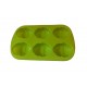 Forma silicon in forma de Ou, Pentru prajituri, Verde, 6 cavitati, 26 cm, 338COF