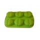 Forma silicon in forma de Ou, Pentru prajituri, Verde, 6 cavitati, 26 cm, 338COF