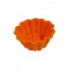 Forma silicon pentru briose, 3 cavitati, Portocaliu, 9 cm, 332COF