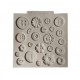 Forma silicon pentru fondant, Matrita nasturi, Gri, 10 cm, 290COF