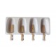 Forma silicon pentru inghetata, 4 cavitati, Alb, 26 cm, 308COF