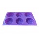 Forma silicon pentru prajituri, 6 cavitati, Floral, 150COF