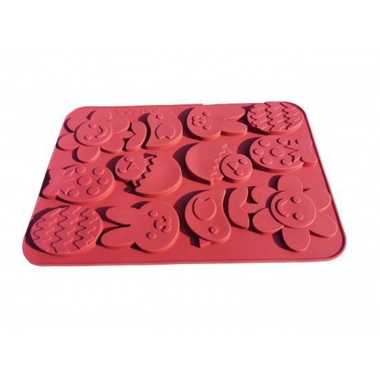 Forma silicon pentru prajituri, Iepurasi, Ou, Pui, Floare, 173COF