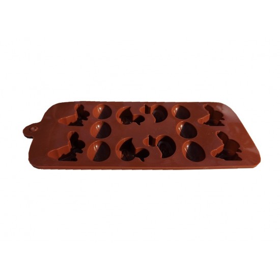 Forma silicon pentru prajituri, Ratuste, Iepure, Ou, 165COF