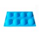 Forma silicon pentru prajituri turnate, Albastru, 8 cavitati, 28 cm, 432COF