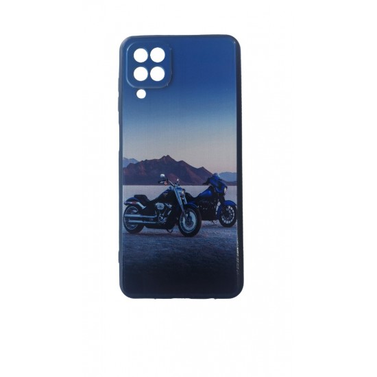 Husa telefon compatibila cu Samsung Galaxy A12, Albastru, Motocicleta, 276HT Husa telefon compatibila cu Samsung Galaxy A12, Albastru, Motocicleta, 276HT