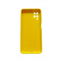 Husa telefon compatibila cu Samsung Galaxy A12, Galben, Cu interior de catifea, 212HT