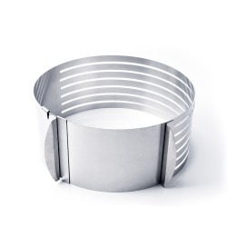 Inel feliator blat de tort ajustabil 8 cm, 16-20 cm, otel inoxidabil, 145COF