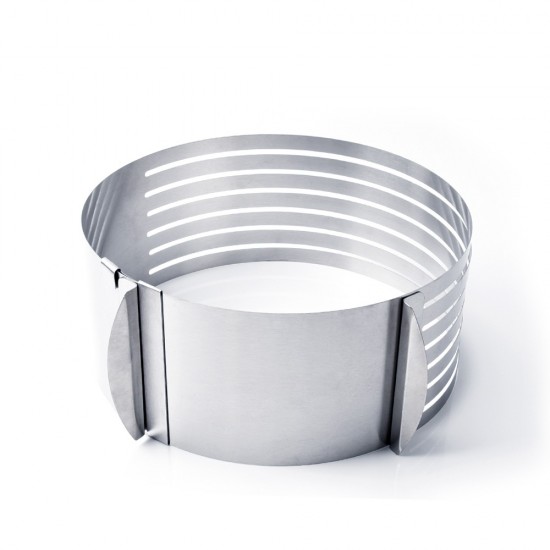 Inel feliator blat de tort ajustabil 8 cm, 16-20 cm, otel inoxidabil, 145COF