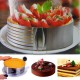 Inel feliator blat de tort ajustabil 8 cm, 16-20 cm, otel inoxidabil, 145COF