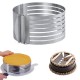 Inel feliator blat de tort ajustabil 8 cm, 16-20 cm, otel inoxidabil, 145COF