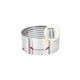Inel feliator blat de tort ajustabil 8 cm, 16-20 cm, otel inoxidabil, 145COF