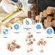 Jucarie de indemanare, Set constructii din lemn natural, 60 piese, SL1500 Jucarie de indemanare, Set constructii din lemn natural, 60 piese, SL1500