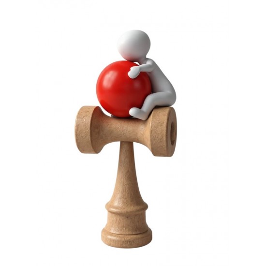 Kendama profesionala, Bila din lemn, Samurai + Sticker pentru telefon, 91KD Kendama profesionala, Bila din lemn, Samurai + Sticker pentru telefon, 91KD