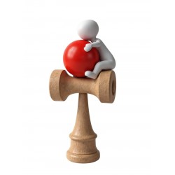 Kendama profesionala, Bila din lemn + Sticker pentru telefon, 138KD