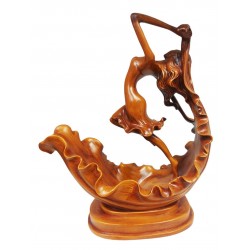 Suport sticla vin, Femeie, Maro, 30 cm, L3250X